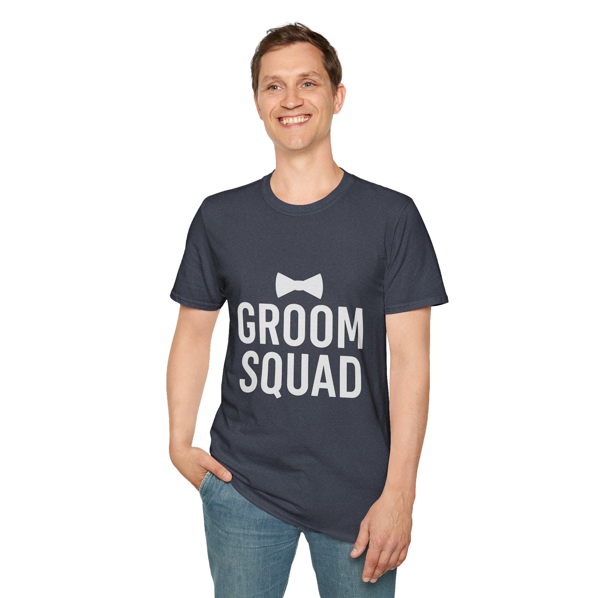 Groom Squad T-Shirt – Unisex Bachelor Party Tee | Groomsmen Gift | Softstyle Wedding Day Shirt - The Buy Boom