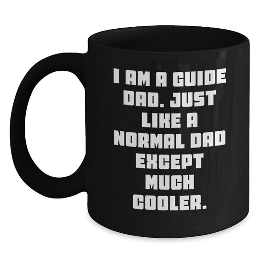 Guide Dad Coffee Mug Gifts from Men to Guide Dads on Christmas Morn, Funny Mug for Guide Enthusiast Guide Dad, Black Coffee Mug - The Buy Boom