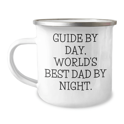 Guide Gifts From Men - Funny Camping Mug For Guide Enthusiasts - 'Guide By Day, World's Best Dad By Night.' - The Buy Boom