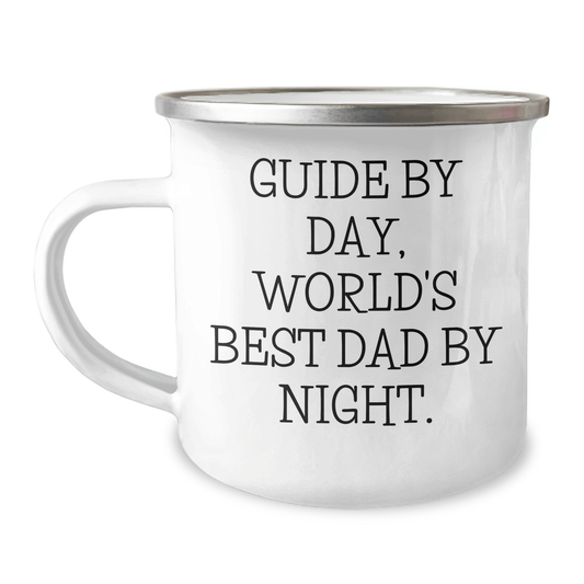 Guide Gifts From Men - Funny Camping Mug For Guide Enthusiasts - 'Guide By Day, World's Best Dad By Night.' - The Buy Boom