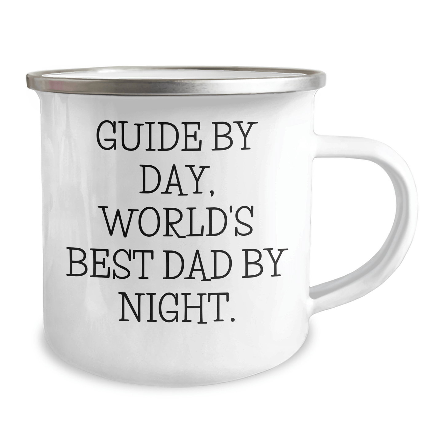 Guide Gifts From Men - Funny Camping Mug For Guide Enthusiasts - 'Guide By Day, World's Best Dad By Night.' - The Buy Boom