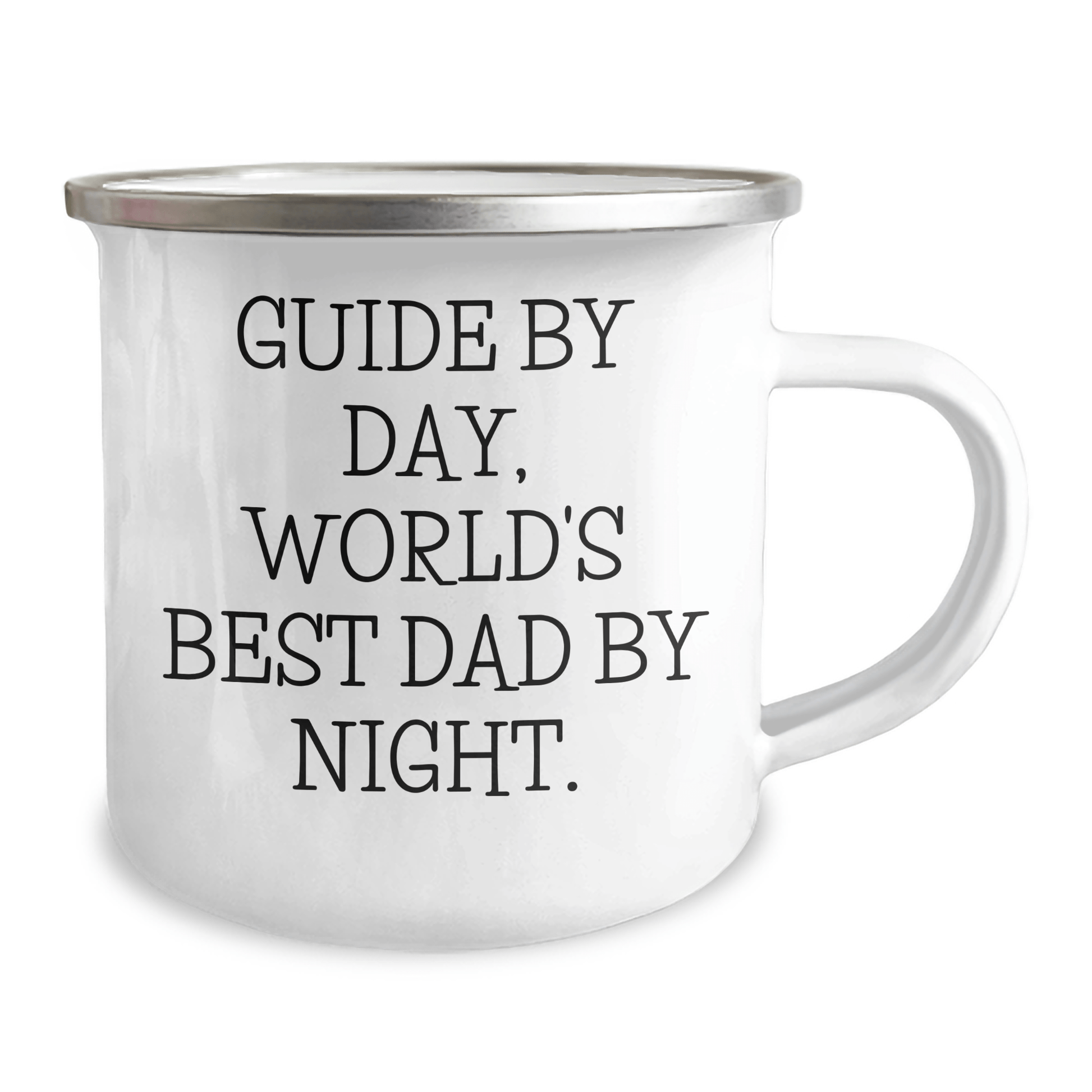 Guide Gifts From Men - Funny Camping Mug For Guide Enthusiasts - 'Guide By Day, World's Best Dad By Night.' - The Buy Boom