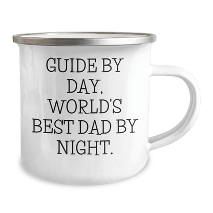 Guide Gifts From Men - Funny Camping Mug For Guide Enthusiasts - 'Guide By Day, World's Best Dad By Night.' - The Buy Boom