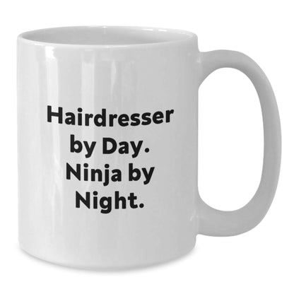 Hairdresser By Day Ninja Mug Gifts for Her from Friends, Funny Graduation Unique Gifts - The Buy Boom