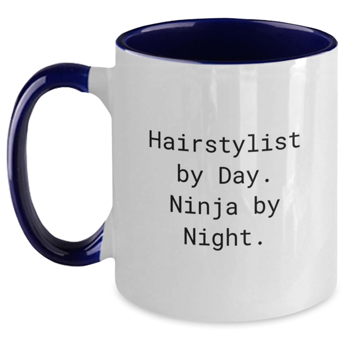 Hairstylist Gifts by Day, Ninja Gifts by Night - Funny Two Tone Coffee Mug for Graduation - The Buy Boom