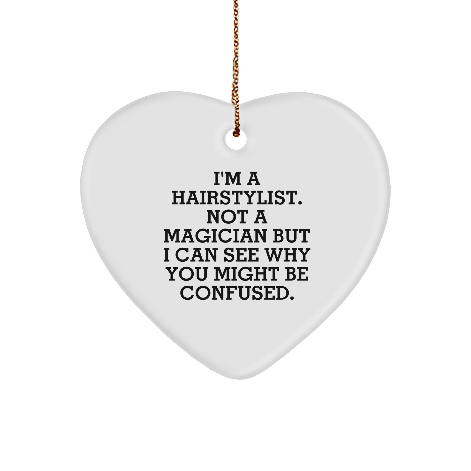 Hairstylist Gifts from Family, Funny Quote Heart Ornament for Christmas, Gifts for Hairstylist - The Buy Boom