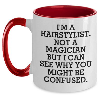 Hairstylist Quotes Funny Two Tone Coffee Mug Gifts from Family for Father's Day - The Buy Boom