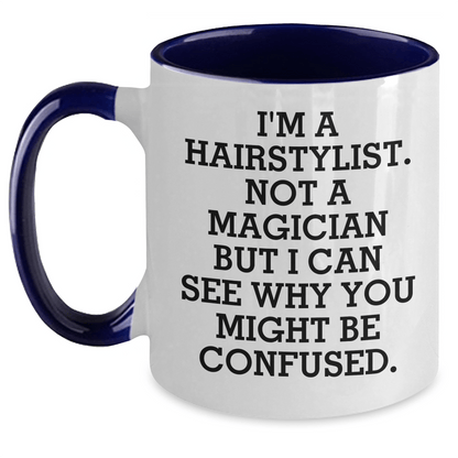 Hairstylist Quotes Funny Two Tone Coffee Mug Gifts from Family for Father's Day - The Buy Boom