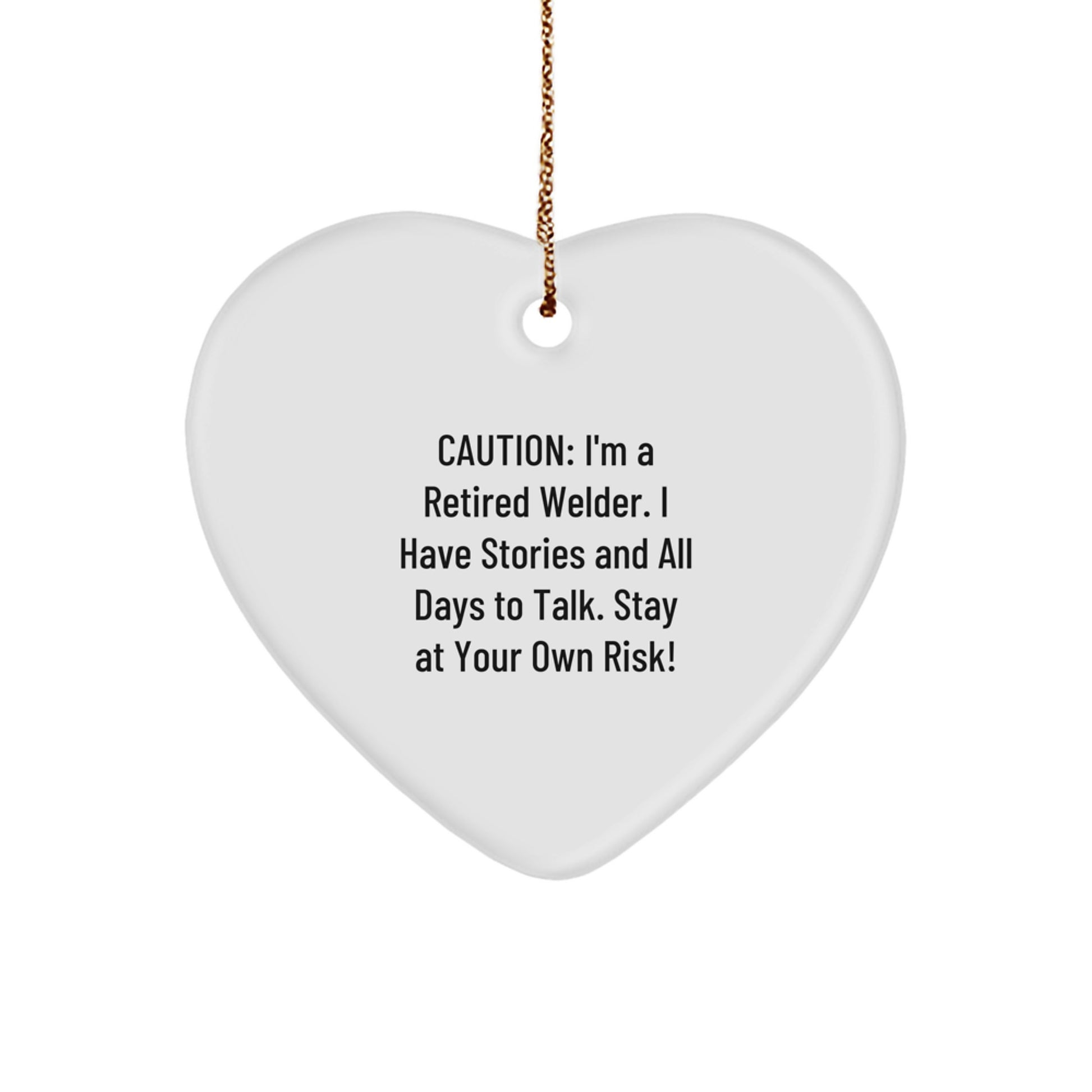 Funny Welder Gifts from Friends, Heart Ornament for Welders, Christmas Unique Gifts for Welder Men - Image 1