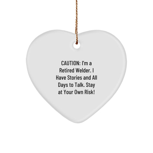 Funny Welder Gifts from Friends, Heart Ornament for Welders, Christmas Unique Gifts for Welder Men - Image 1