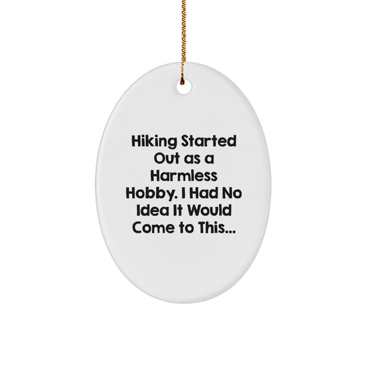 Hiking Adventures Oval Ornament, Funny Quote for Hiking Lovers, Gifts from Friends to Hiking Enthusiasts, Christmas Unique Gifts - The Buy Boom