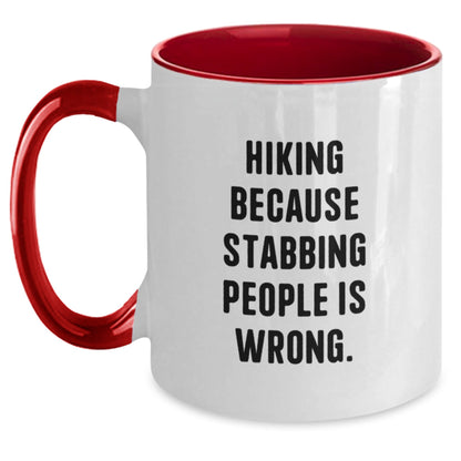 Hiking Humor Gifts from Friends for Hiking Enthusiasts, Funny Two Tone Coffee Mug, Birthday Unique Gifts - The Buy Boom