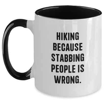 Hiking Humor Gifts from Friends for Hiking Enthusiasts, Funny Two Tone Coffee Mug, Birthday Unique Gifts - The Buy Boom
