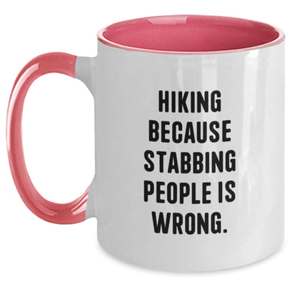 Hiking Humor Gifts from Friends for Hiking Enthusiasts, Funny Two Tone Coffee Mug, Birthday Unique Gifts - The Buy Boom
