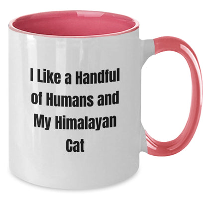 Himalayan Cat Lovers Gifts from Friends for Birthday Mates, Funny Two Tone Coffee Mug - The Buy Boom