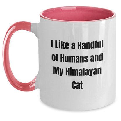 Himalayan Cat Lovers Gifts from Friends for Birthday Mates, Funny Two Tone Coffee Mug - The Buy Boom