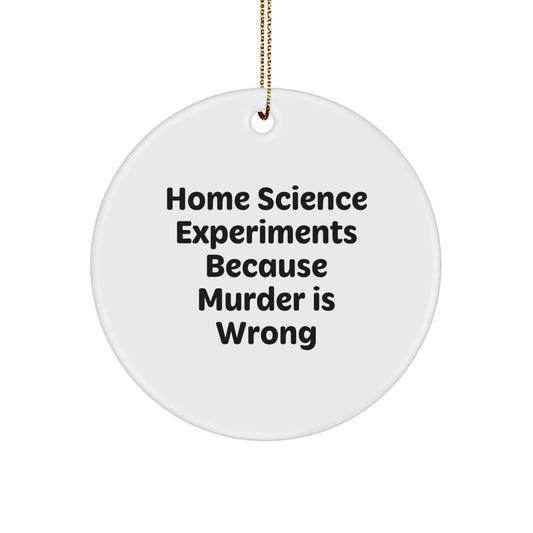 Home Science Experiments Gifts for Men, Circle Ornament with Funny Quote, Lightweight, Durable, and Vibrantly Printed, Gifts from Friends, Perfect for Christmas Unique Gifts - The Buy Boom