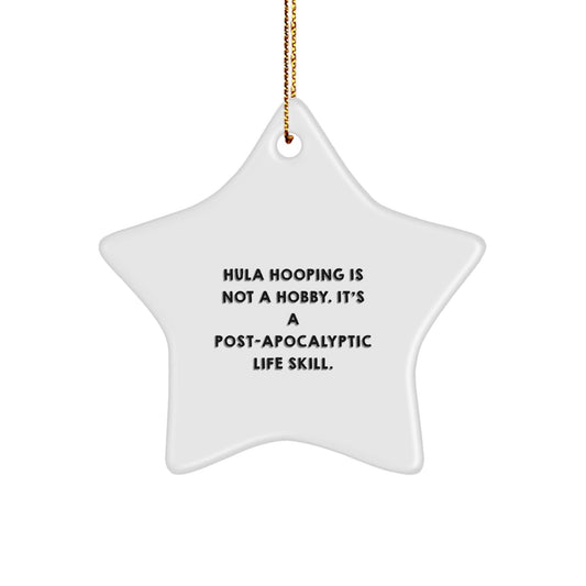 Hula Hooping Fun Star Ornament Gifts for Hula Hooping Enthusiasts, Funny Quote, Christmas Unique Gifts from Friends to Family - The Buy Boom
