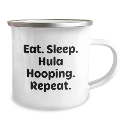 Hula Hooping Gifts for Friends from Eat. Sleep. Hula Hooping. Repeat. - Camping Mug for Graduation - The Buy Boom