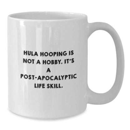 Hula Hooping Gifts from Friends, Hula Hooping Enthusiasts, and Coworkers - White Coffee Mug for Hula Hooping, Graduation Unique Gifts - The Buy Boom