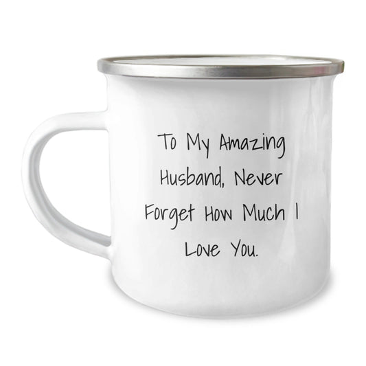 Husband Camping Mug, To My Amazing Husband, Funny Birthday Unique Gift from Wife, Gifts for Husband - The Buy Boom
