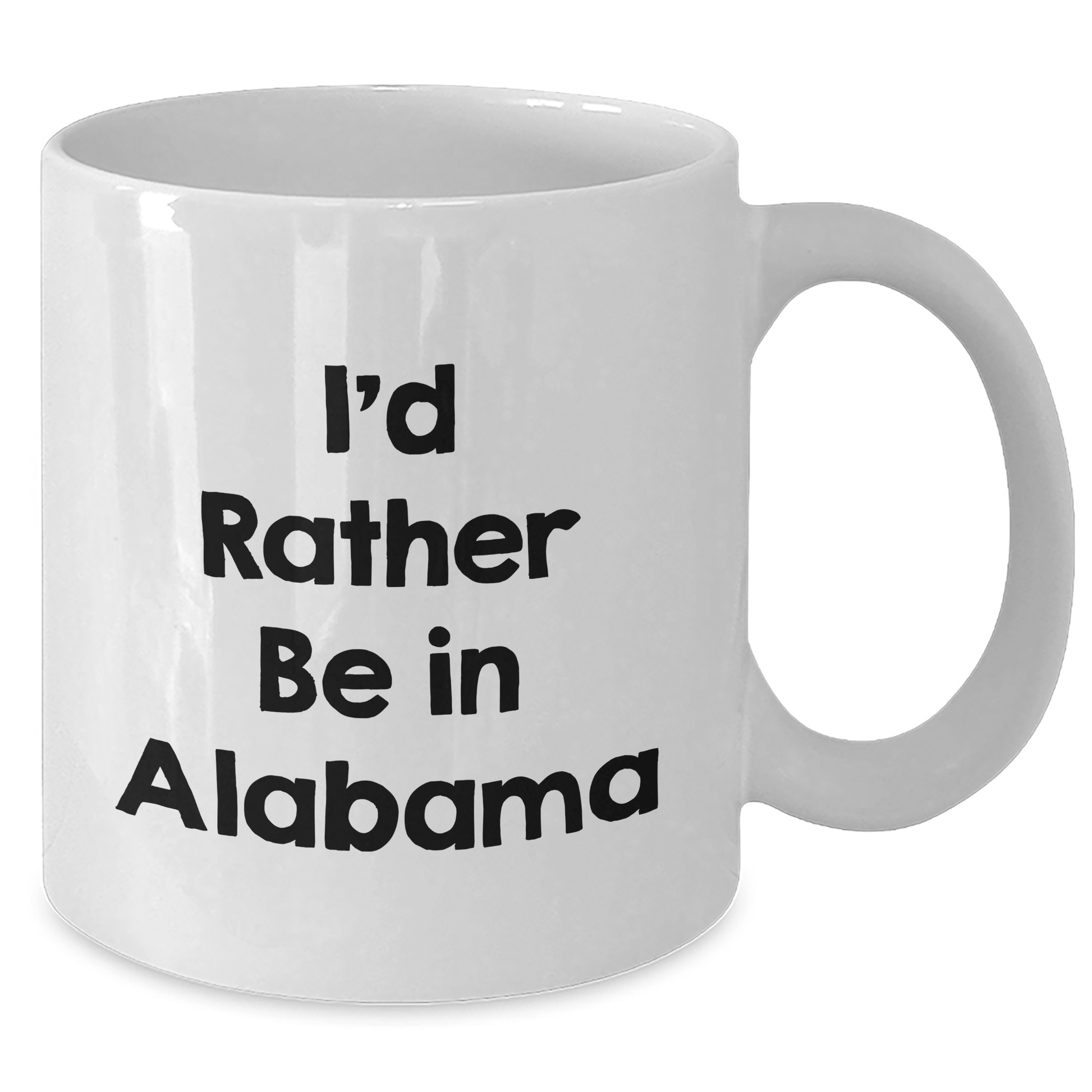 I'd Rather Be In Alabama Funny White Coffee Mug Gifts from Friends for Dad Father's Day - The Buy Boom