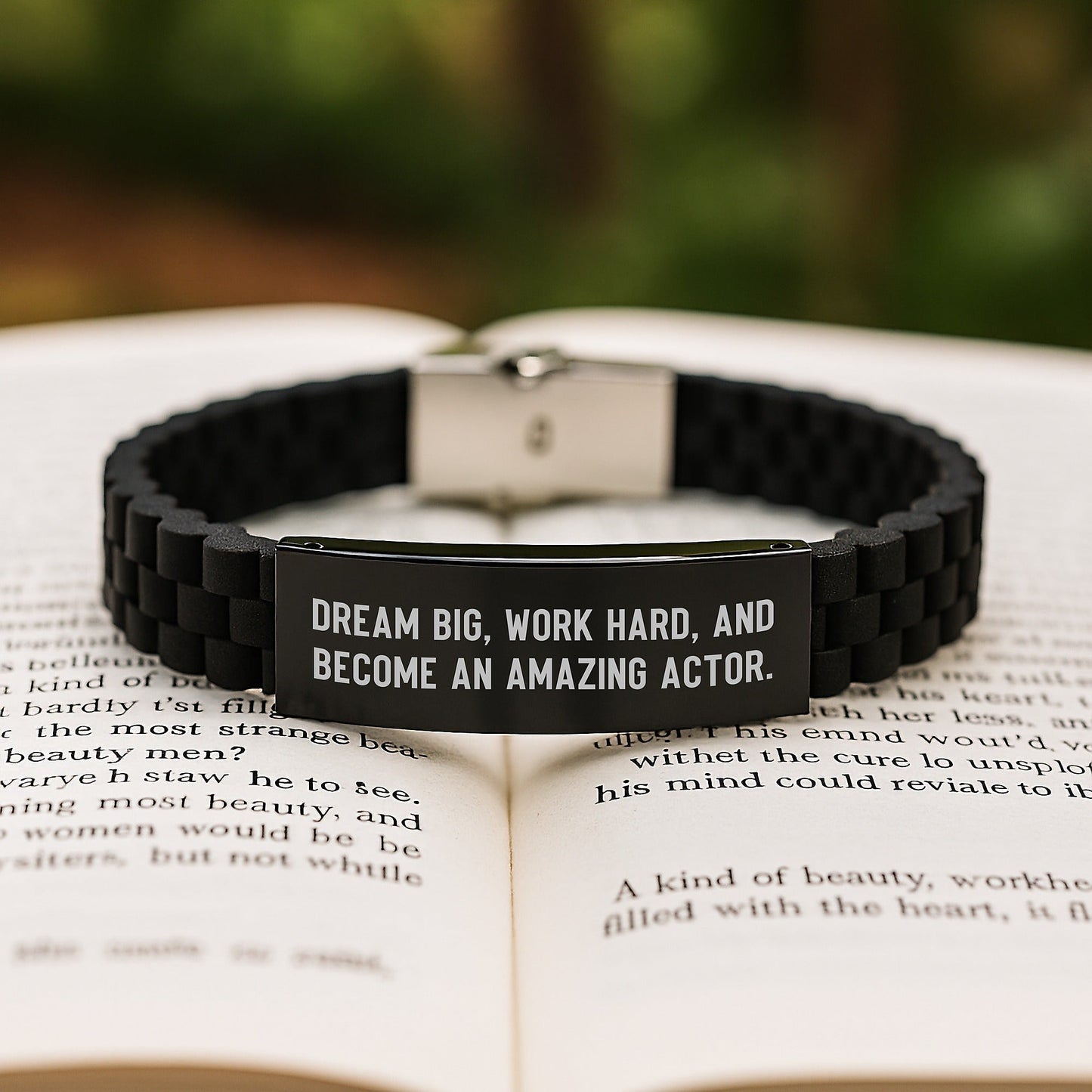 Inspirational Actor Gifts for His Birthday - Dream Big, Work Hard, and Become an Amazing Actor! Gifts from Friends, Adjustable Glide lock Clasp Bracelet - The Buy Boom