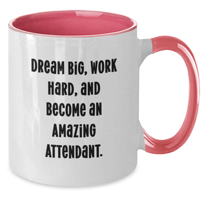 Inspirational Attendant Gifts from Friends and Family, Funny Two Tone Coffee Mug, Dream Big Quote, Christmas Unique Ideas - The Buy Boom