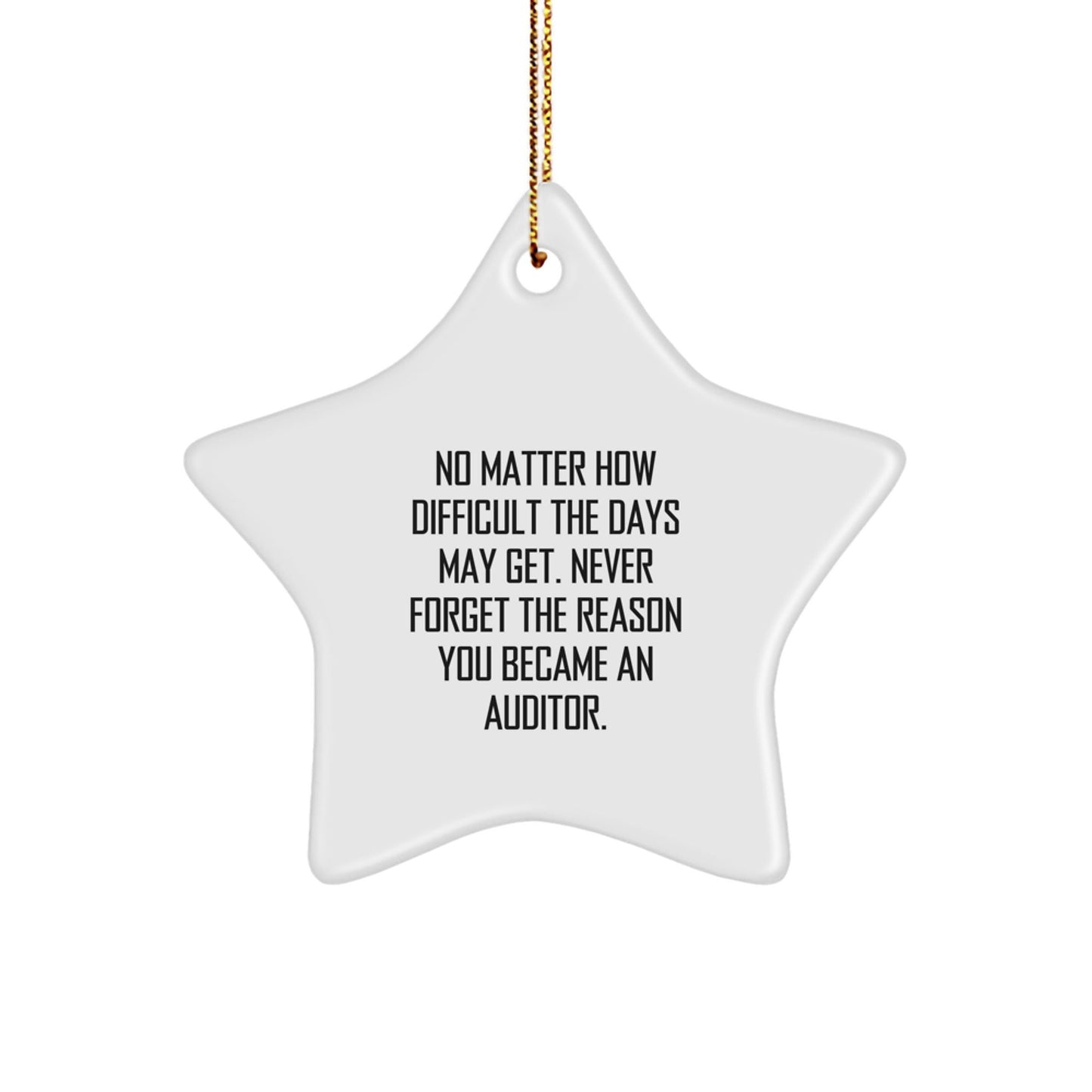 Inspirational Auditor Gifts from Family, Friends, or Coworkers for Christmas Unique Gifts for Auditor, Star Ornament, Funny Quote Reminder - The Buy Boom