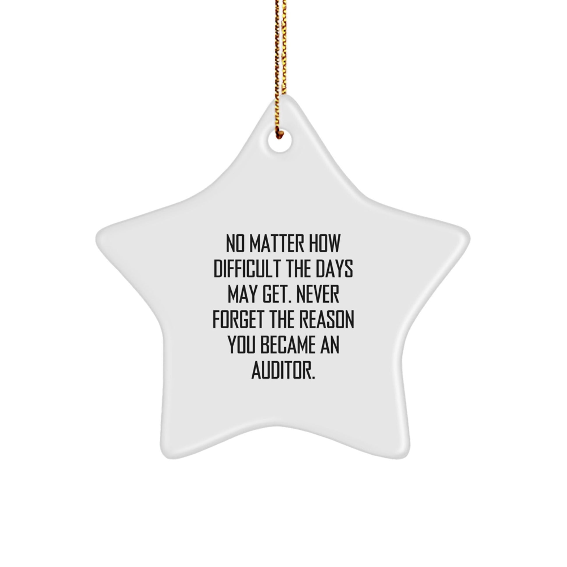 Inspirational Auditor Gifts from Family, Friends, or Coworkers for Christmas Unique Gifts for Auditor, Star Ornament, Funny Quote Reminder - The Buy Boom