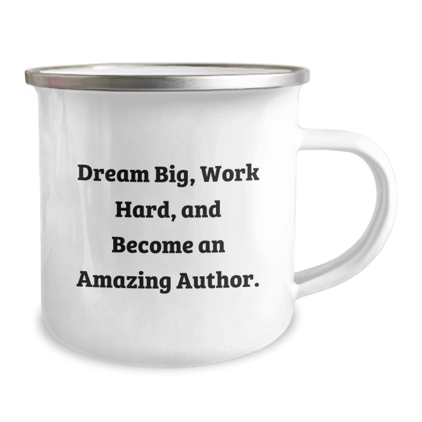 Inspirational Author Gifts, Funny Camp Mug for Men, Christmas Unique Presents from Friends to Family - 'Dream Big Work Hard' - The Buy Boom