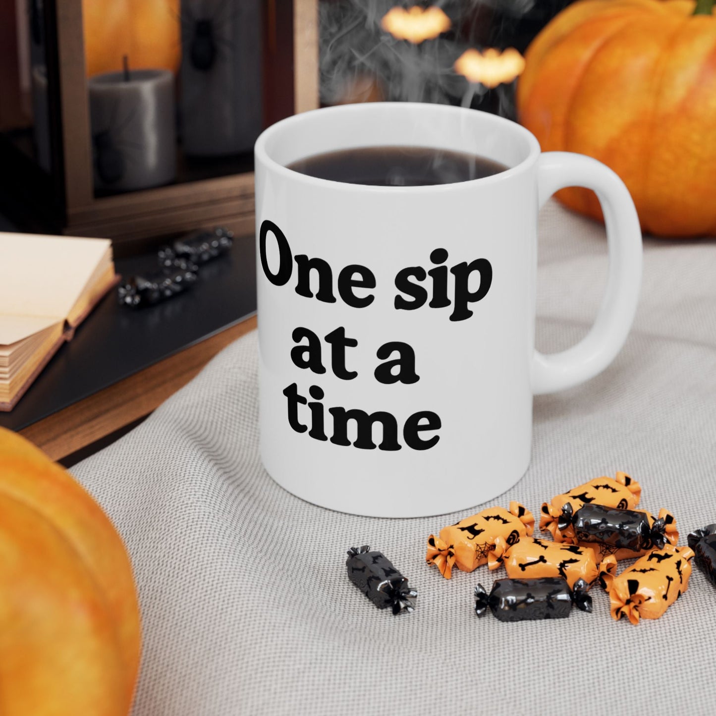 Inspirational Ceramic Mug - "One Sip at a Time" - Perfect for Coffee Lovers & Gift Giving - The Buy Boom