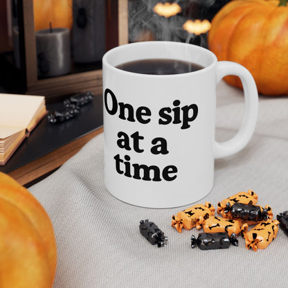 Inspirational Ceramic Mug - "One Sip at a Time" - Perfect for Coffee Lovers & Gift Giving - The Buy Boom
