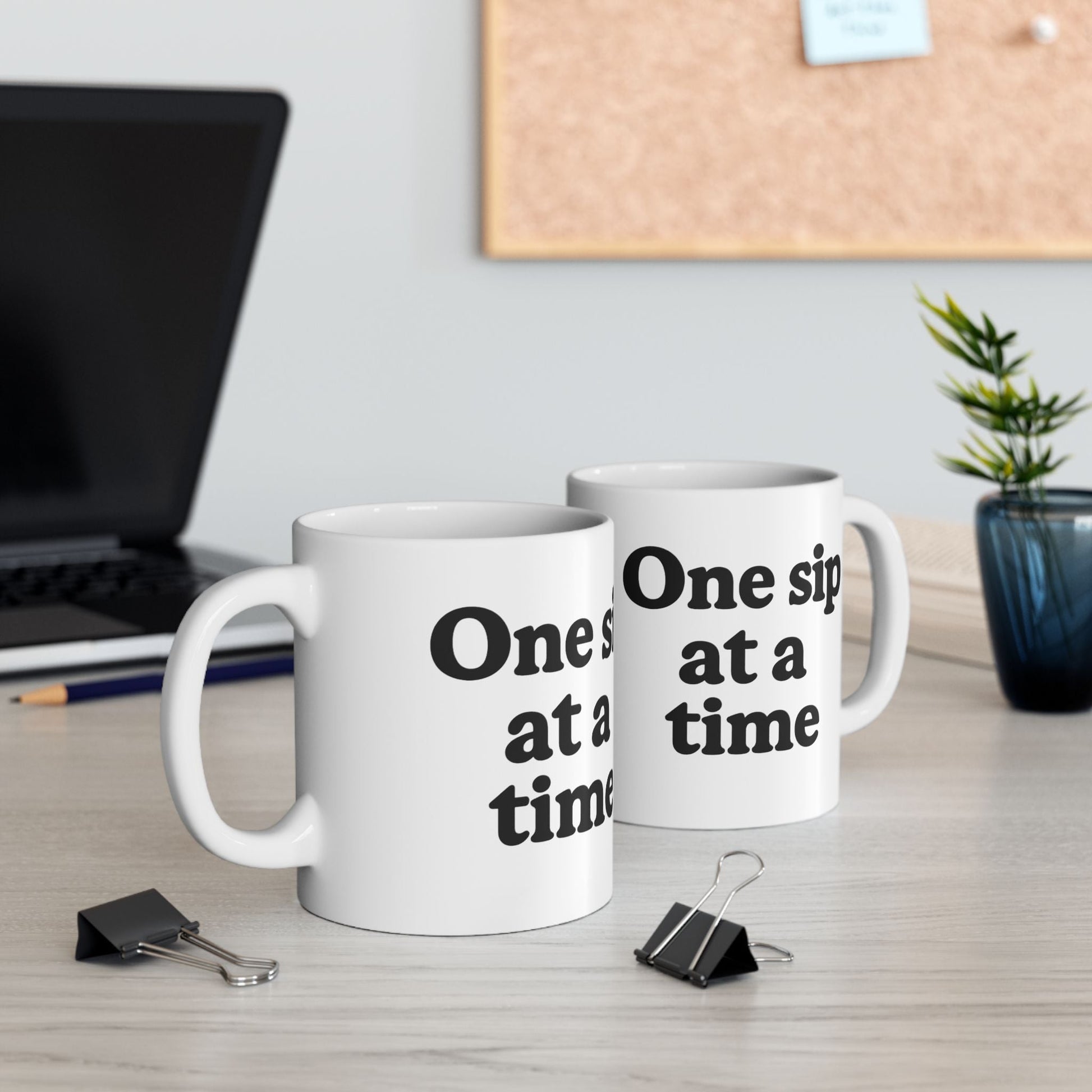 Inspirational Ceramic Mug - "One Sip at a Time" - Perfect for Coffee Lovers & Gift Giving - The Buy Boom