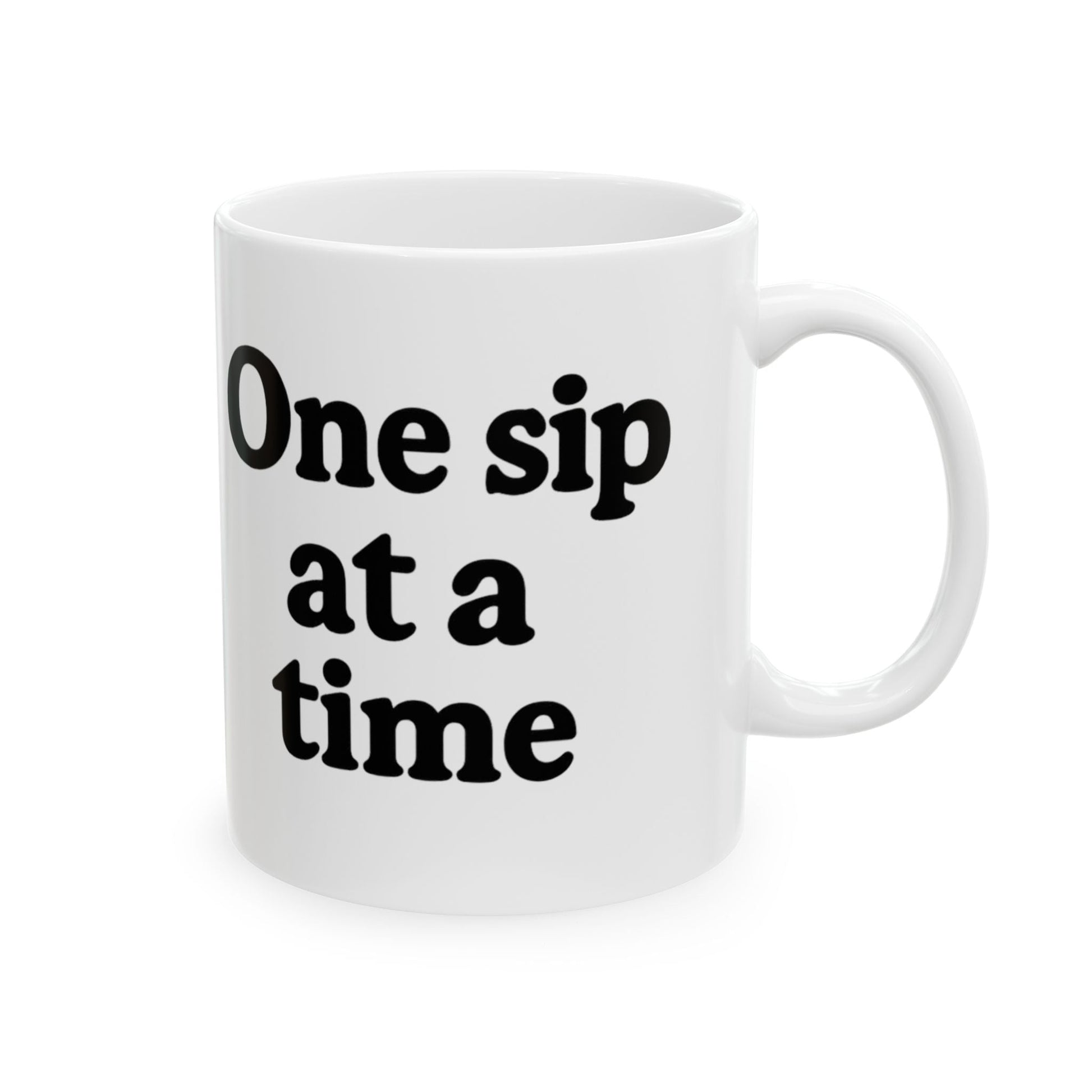 Inspirational Ceramic Mug - "One Sip at a Time" - Perfect for Coffee Lovers & Gift Giving - The Buy Boom