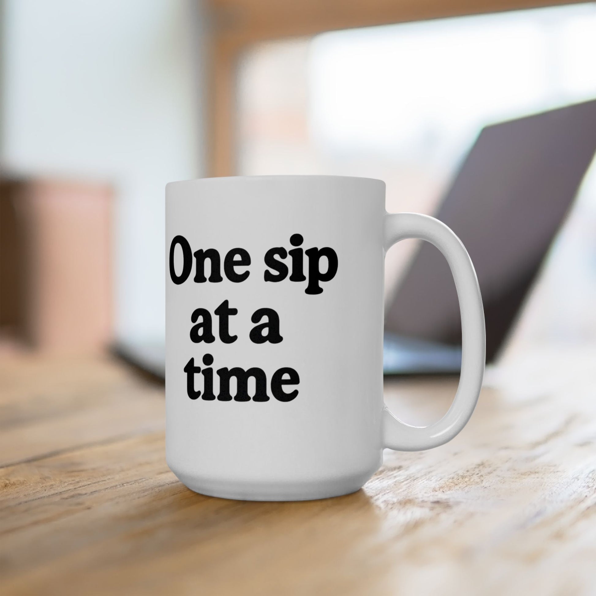 Inspirational Ceramic Mug - "One Sip at a Time" - Perfect for Coffee Lovers & Gift Giving - The Buy Boom