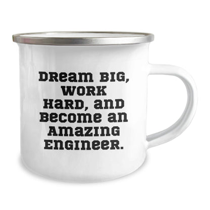 Inspirational Engineer Gifts for Men from Family - 'Dream Big' Camping Mug for Graduation - The Buy Boom