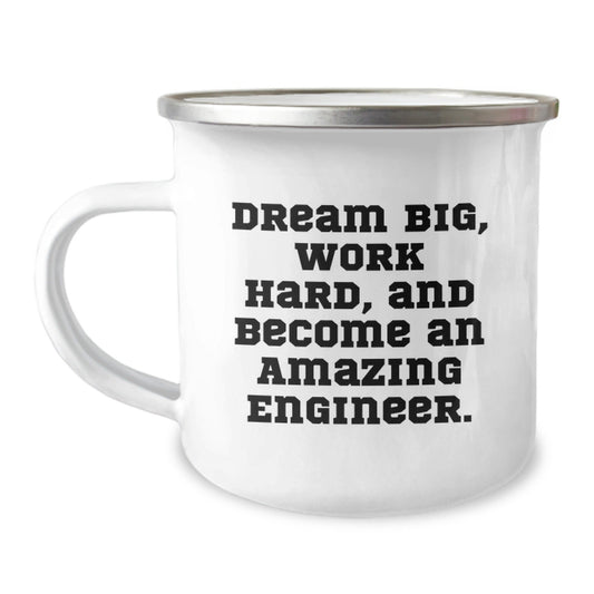 Inspirational Engineer Gifts for Men from Family - 'Dream Big' Camping Mug for Graduation - The Buy Boom