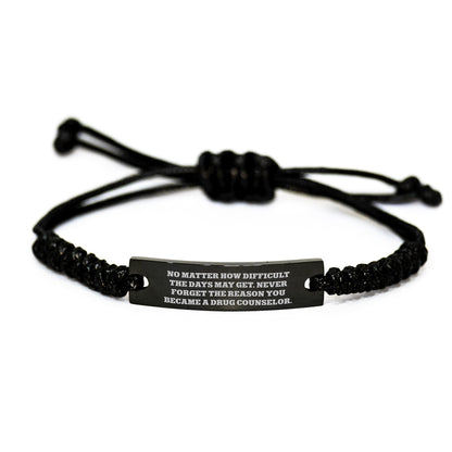 Inspirational Gifts for Drug Counselor Men from Friends - Rope Bracelet Christmas Unique Presents - The Buy Boom
