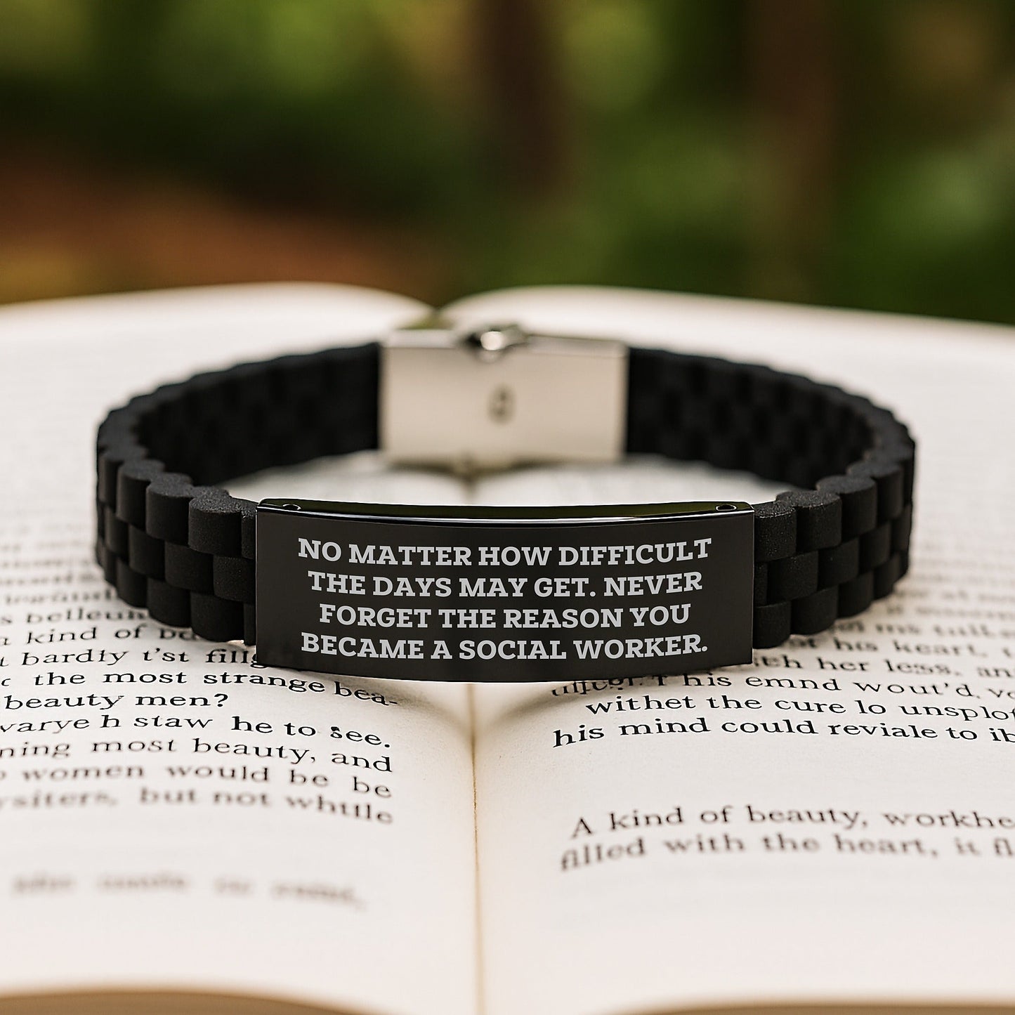 Inspirational Gifts for Social Workers - Glide lock Clasp Bracelet with Quote - Christmas Unique Ideas for Men Women Friends Coworkers Family - The Buy Boom
