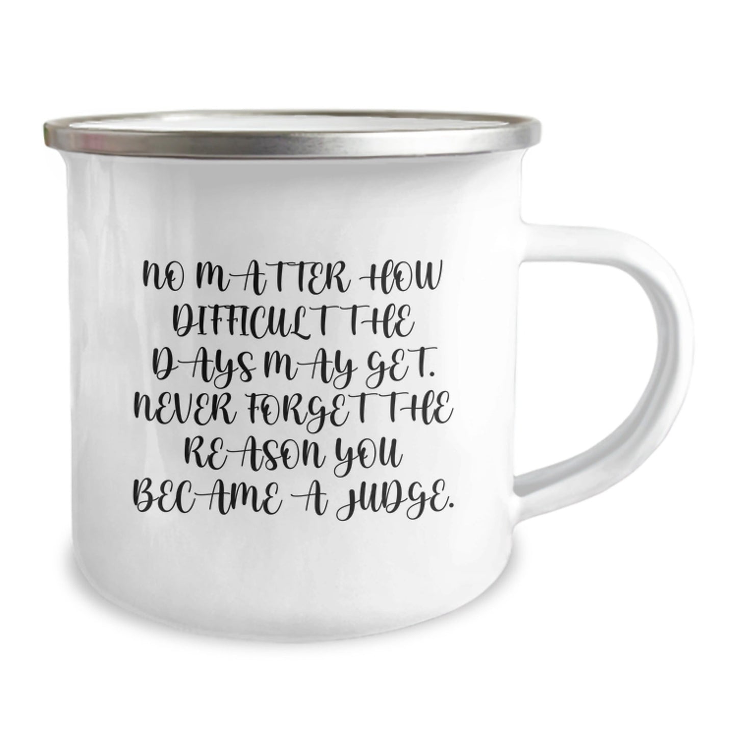 Inspirational Judge Gifts from Men, Unique Christmas Unique Gifts for Judge, Funny Camping Mug with Never Forget The Reason You Became A Judge Quote - The Buy Boom