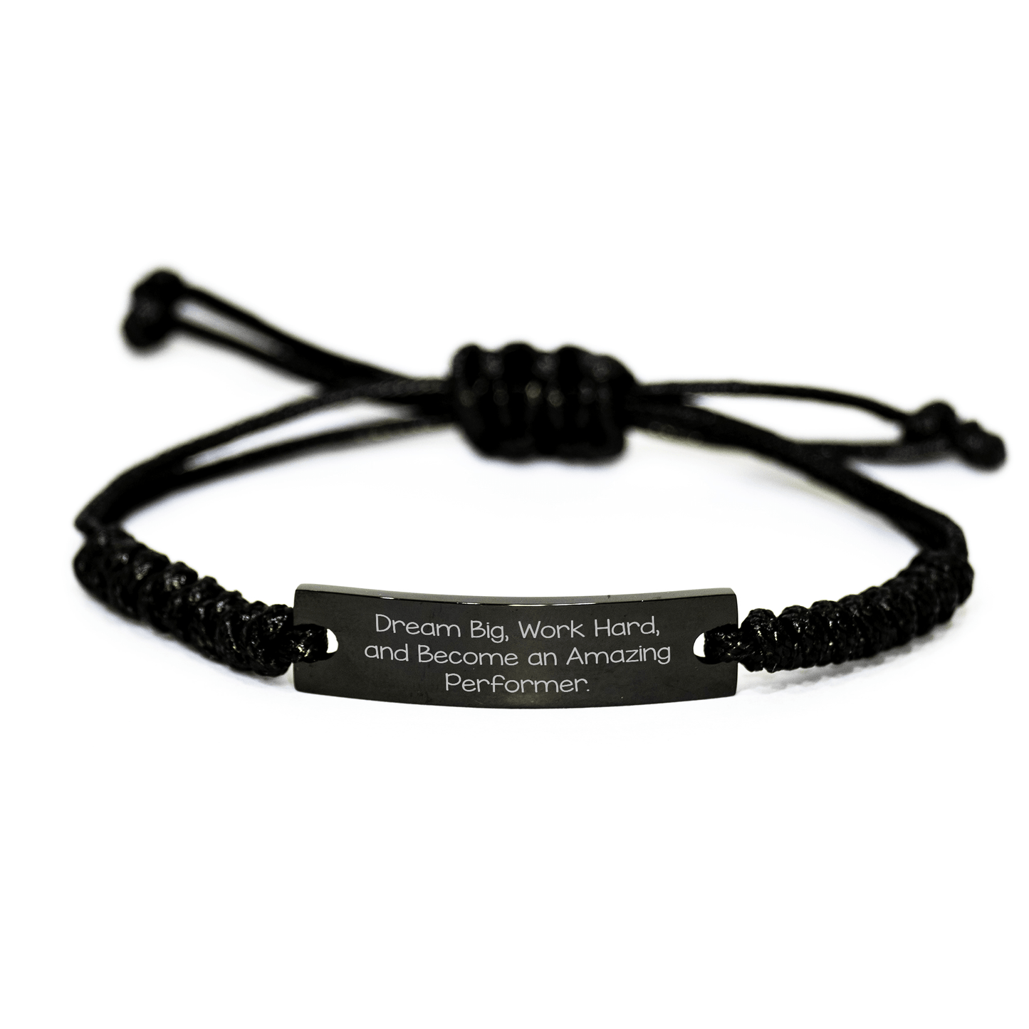 Inspirational Performer Rope Bracelet Gift for Graduation 'Dream Big, Work Hard, And Become An Amazing Performer.' from Friends to Men - The Buy Boom