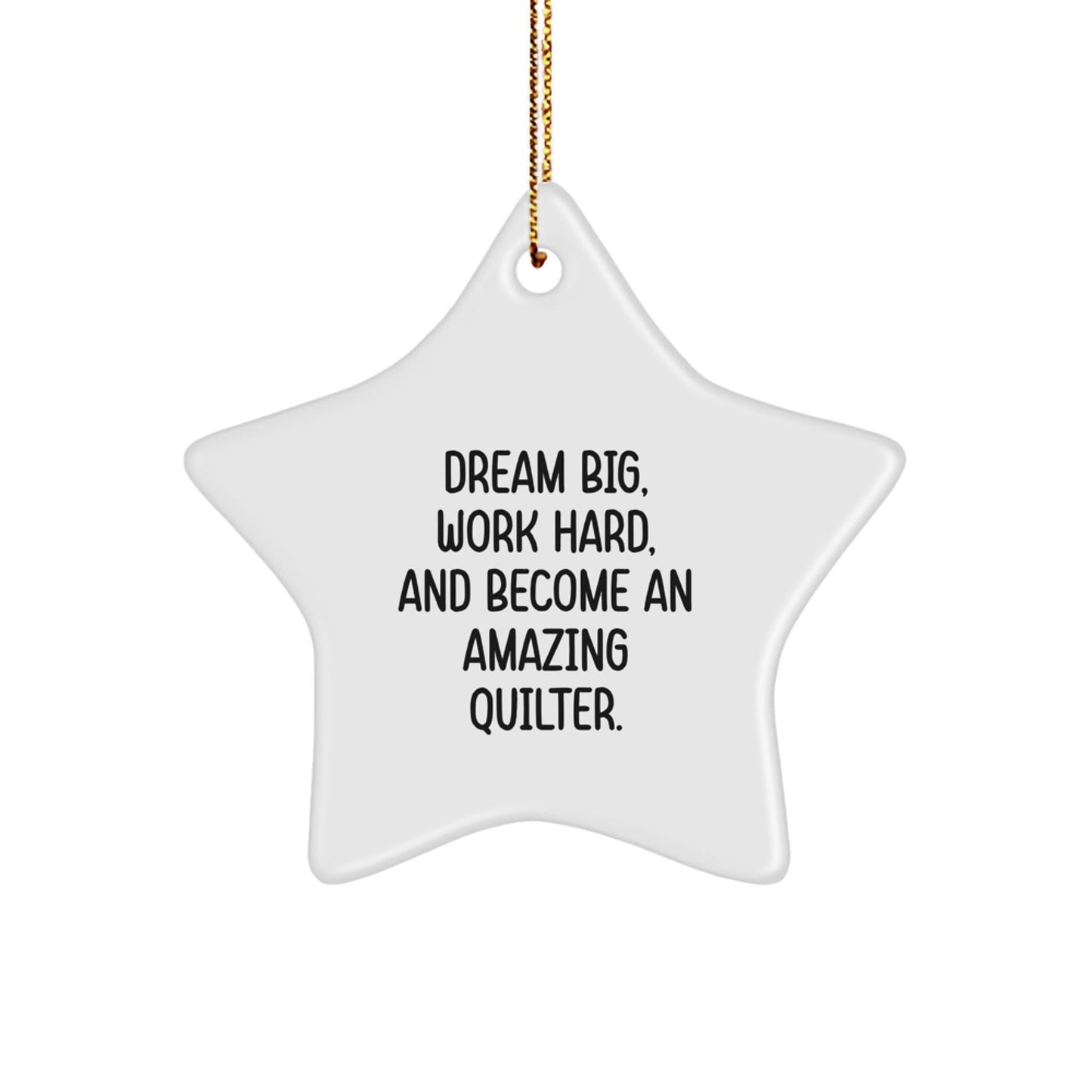Inspirational Quilter Gifts from Friends - Star Ornament with Funny Quote - Christmas Unique Gifts for Quilter, Quilter Friends, and Family - The Buy Boom
