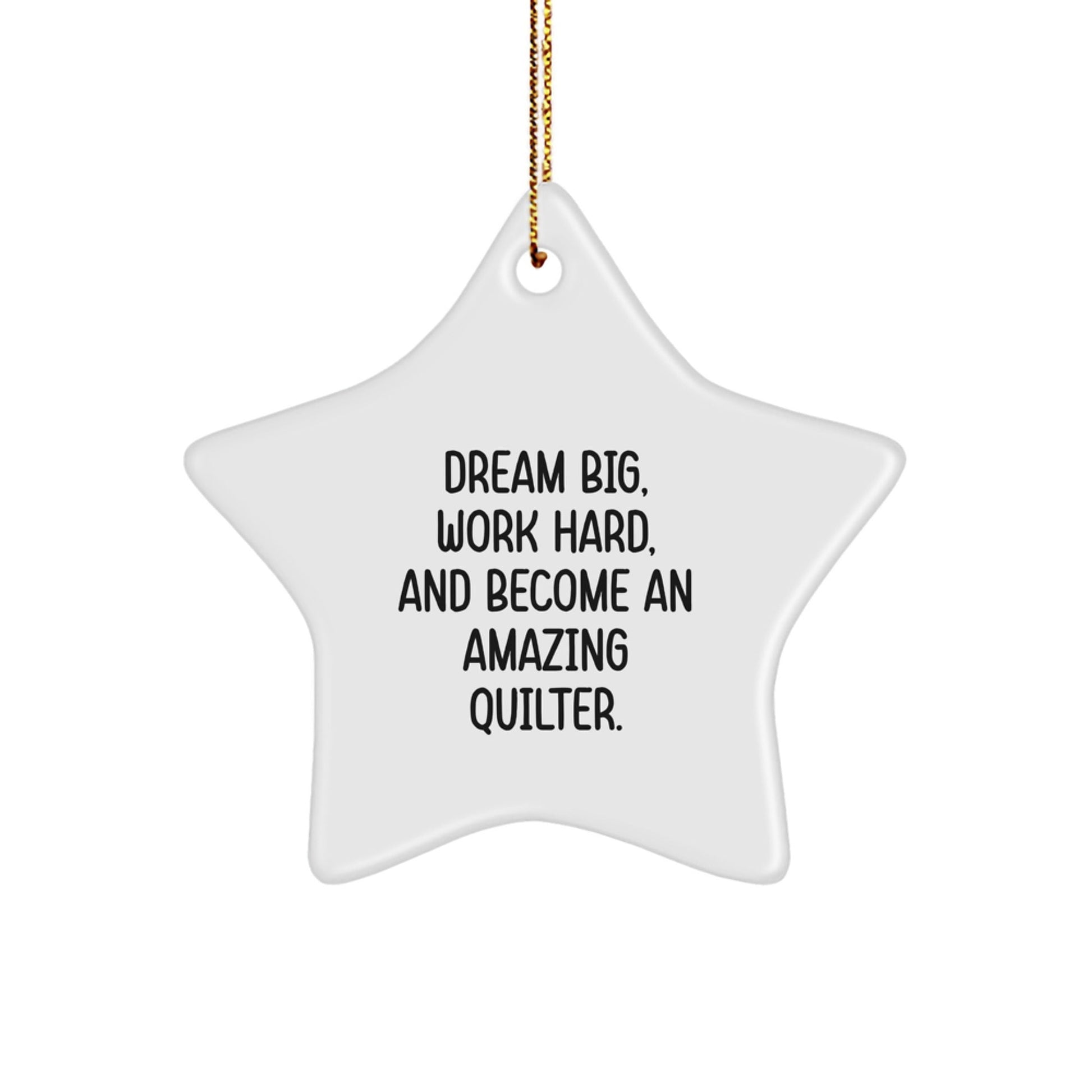 Inspirational Quilter Gifts from Friends - Star Ornament with Funny Quote - Christmas Unique Gifts for Quilter, Quilter Friends, and Family - The Buy Boom