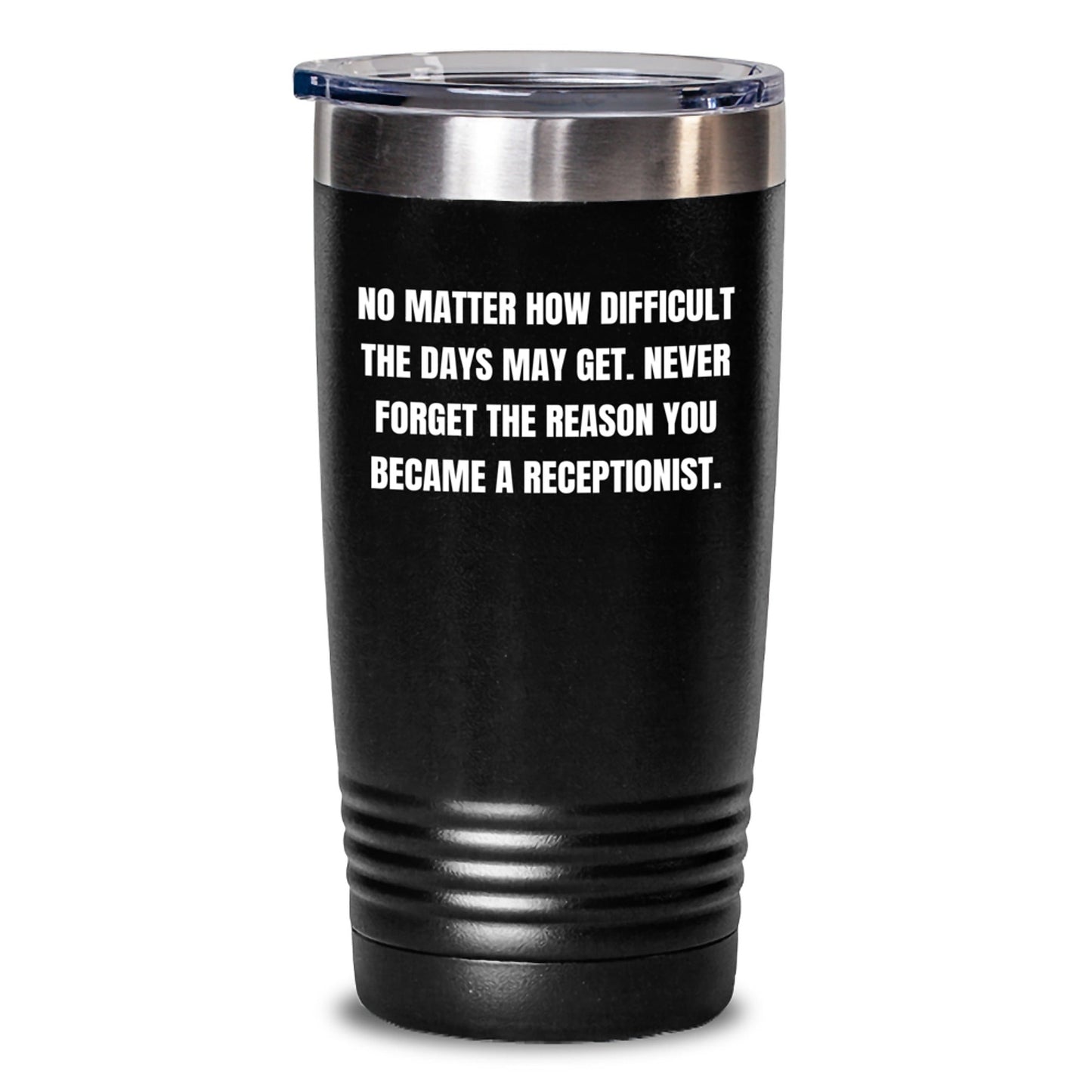 Inspirational Receptionist Gifts from Friends - Keep Them Fueled with Hot and Cold Drinks, Funny Quote Tumbler for Coworkers at Christmas Unique Gifts for Receptionists - The Buy Boom