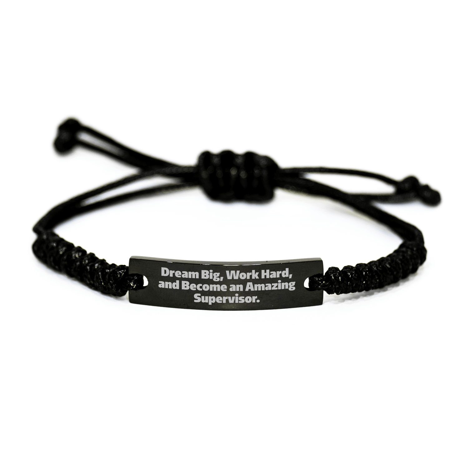 Inspirational Supervisor Rope Bracelte Gifts from Friends and Family for Graduation - 'Dream Big, Work Hard, And Become An Amazing Supervisor.' - The Buy Boom