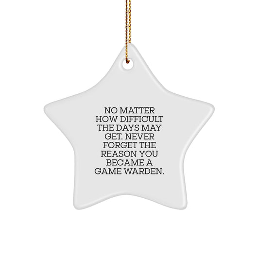 Inspiring Game Warden Gifts from Friends or Family - Funny Star Ornament for Christmas Unique Presents for a Game Warden - The Buy Boom