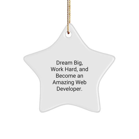 Inspiring Web Developer Star Ornament Gifts from Friends, Coworkers, or Family - Dream Big, Work Hard, And Become An Amazing Web Developer. Christmas Unique Gifts for Men, Women, or Gift Lovers - The Buy Boom