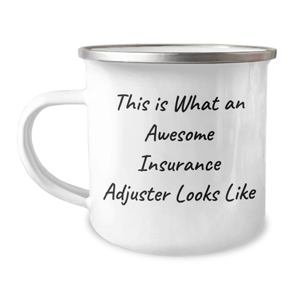 Insurance Adjuster Mug Gifts from Friends, Unique Graduation Gifts for Insurance Adjuster, Camping Mug with Quote This Is What An Awesome Insurance Adjuster Looks Like - The Buy Boom