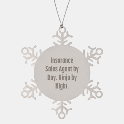 Insurance Sales Agent Gifts, Funny Snowflake Ornament, Gifts from Men to Insurance Sales Agent Friends, Christmas Unique Gifts for Insurance Sales Agents - The Buy Boom